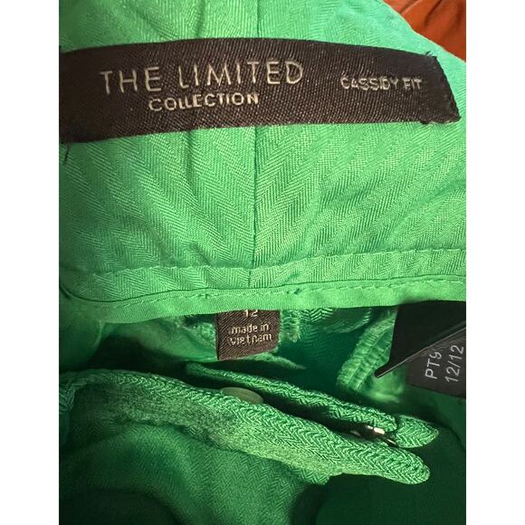The Limited Cassidy Fit Spring Green Pants Trousers Womens Size 12 Wide Leg - Picture 3 of 4